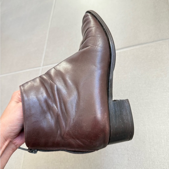 Vintage Cole Haan Ankle Bootie Size 8 1/2 Dark Brown Leather VGUC Made in Italy - Picture 6 of 13